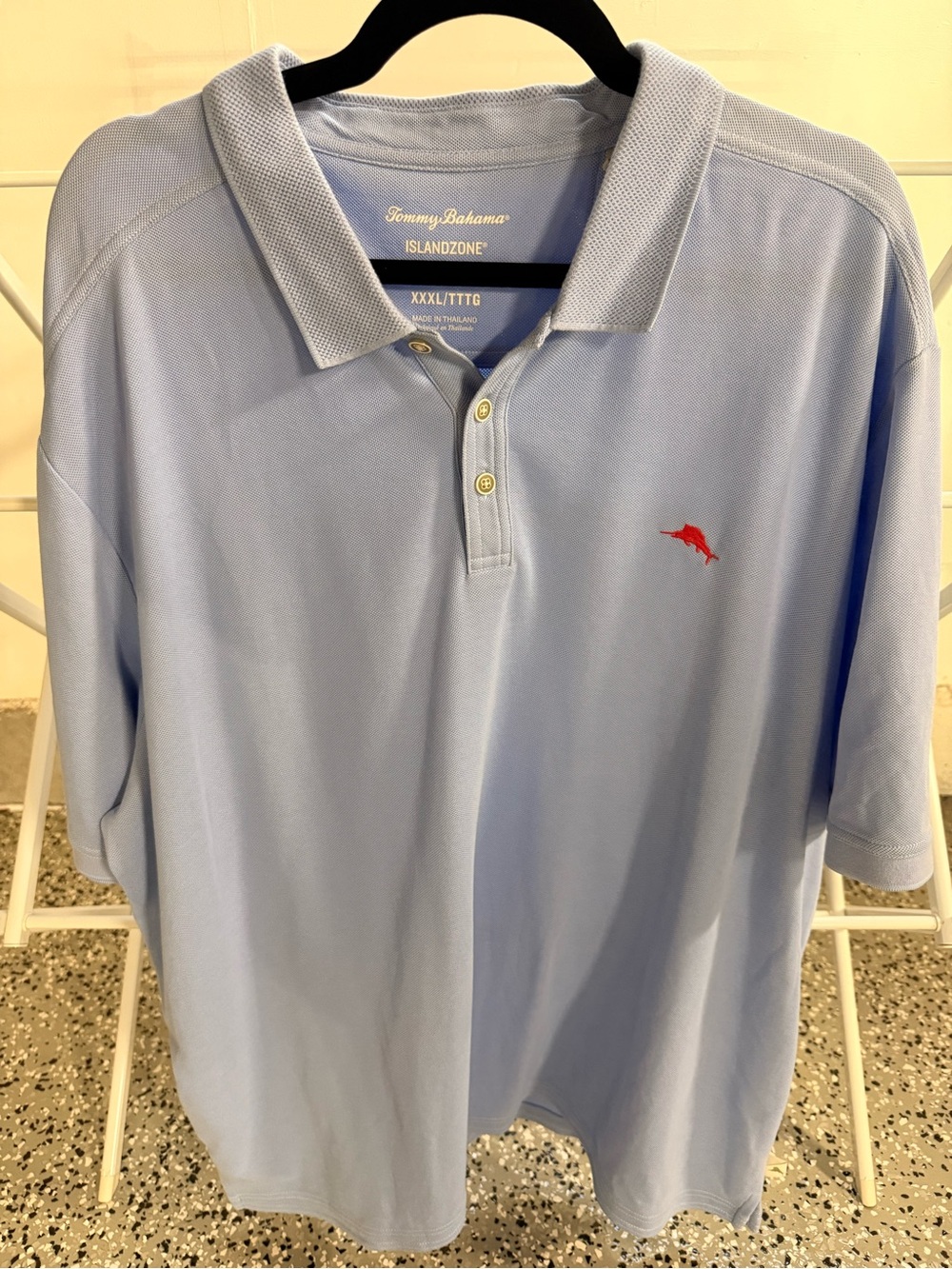 Tommy Bahama IslandZone Polo Shirt Men’s XXXL Light Blue Performance Golf Polo